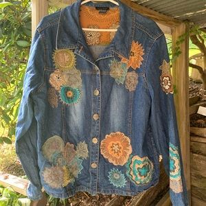 Women’s Embroidered Jean Jacket XL